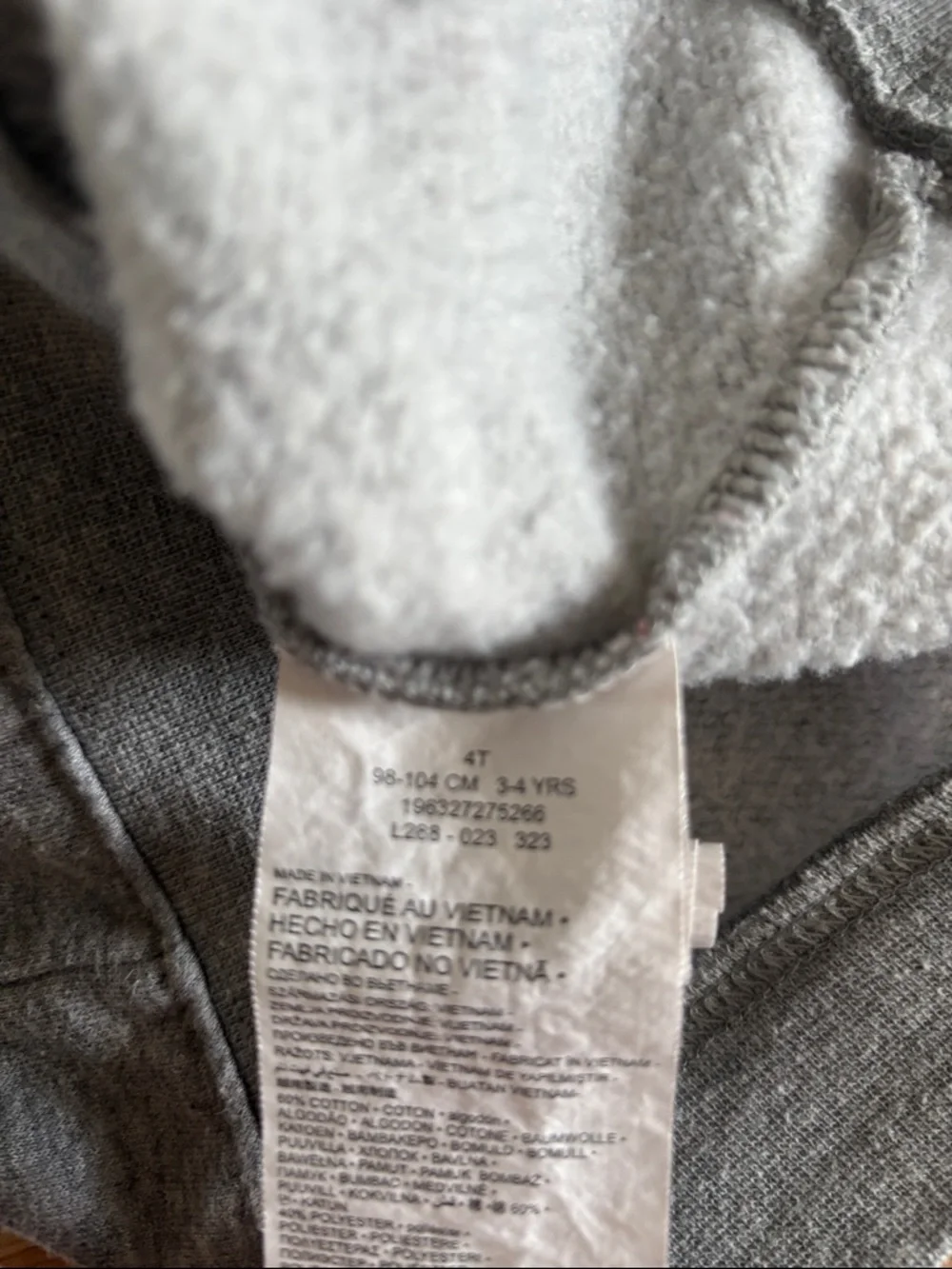 Nike Kids Gray‎ Hoodie with Black & White 